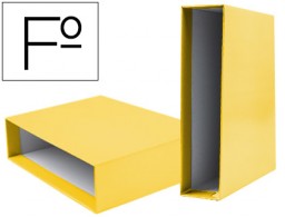 Caja archivador de palanca Liderpapel Folio amarillo